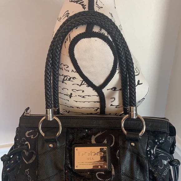🖤 BEBE Black Satchel Purse Bag🖤 - Picture 2 of 10